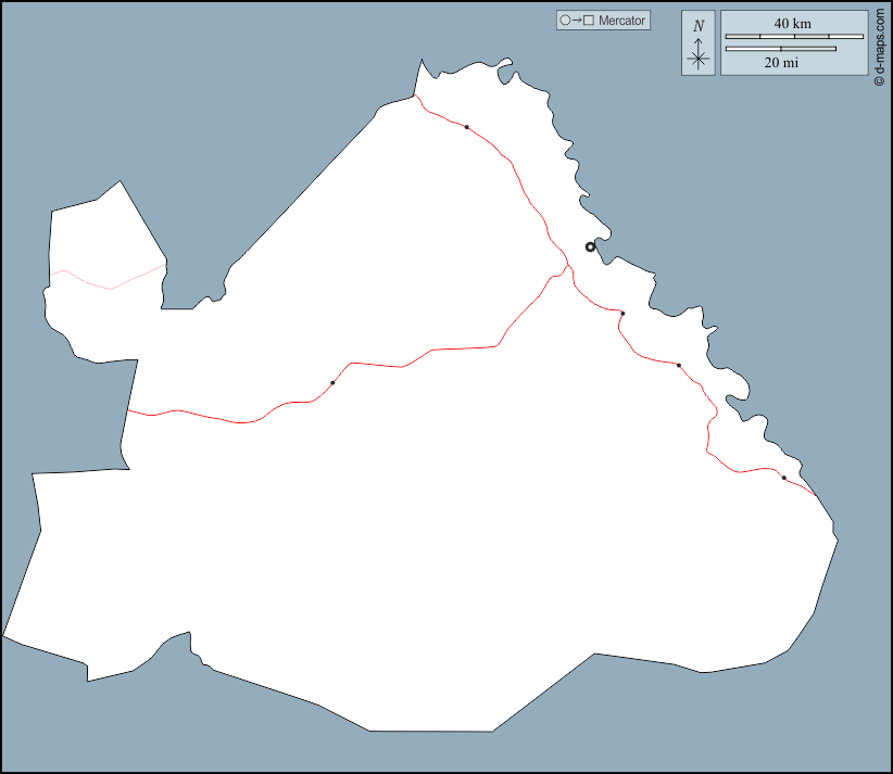 Matam : d-maps.com: mapa gratuito, mapa mudo gratuito, mapa en blanco gratuito, plantilla de mapa : contornos, principales ciudades, carreteras