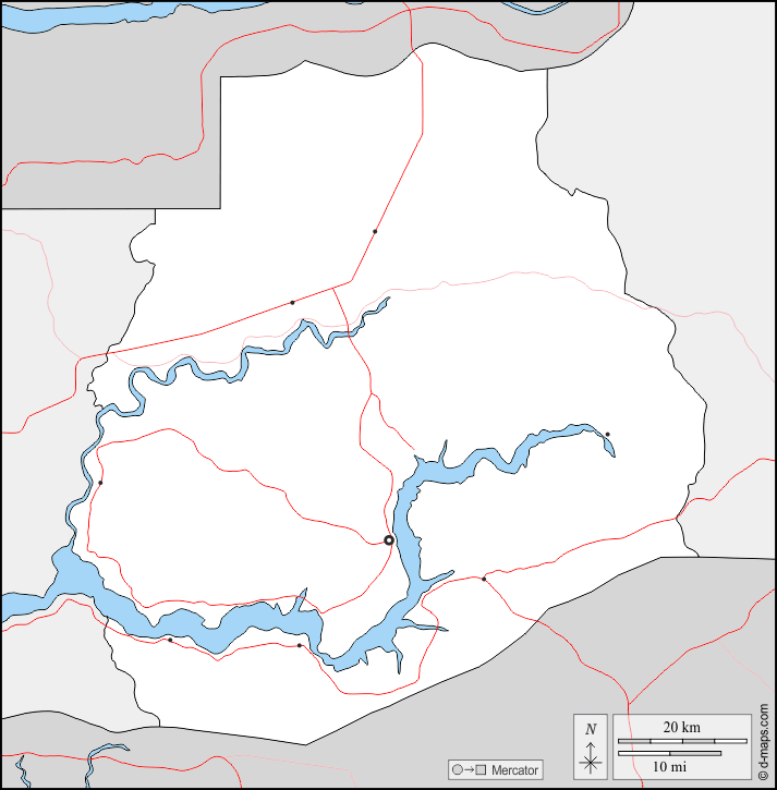 Sédhiou : d-maps.com: mappa gratuita, mappa muta gratuita, cartina muta gratuita : frontiere, principali città, strade