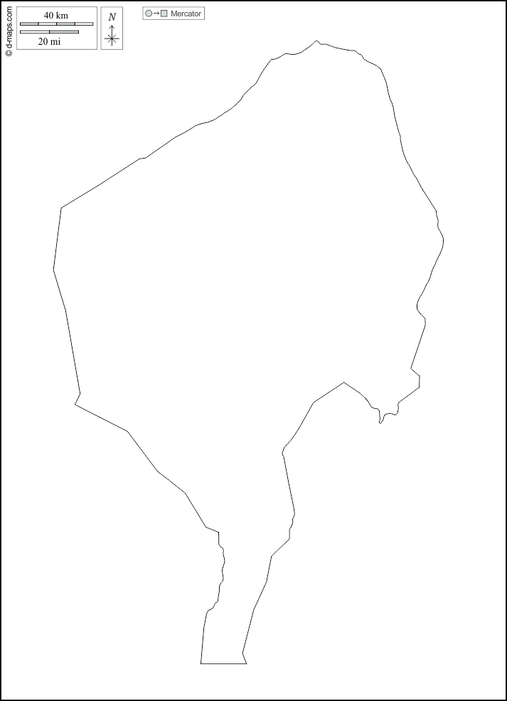 Голубой Нил : d-maps.com: Бесплатная карта, бесплатная карта, свободная карта, Бесплатная базовая карта
 : контур, Белый