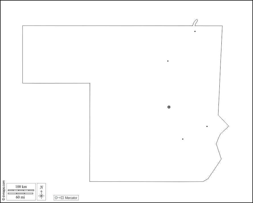 asch-Schamaliyya : d-maps.com: Kostenlose Karten, kostenlose stumme Karte, kostenlose unausgefüllt Landkarte, kostenlose hochauflösende Umrisskarte : Umrisse, Wichtige Städte, weiß