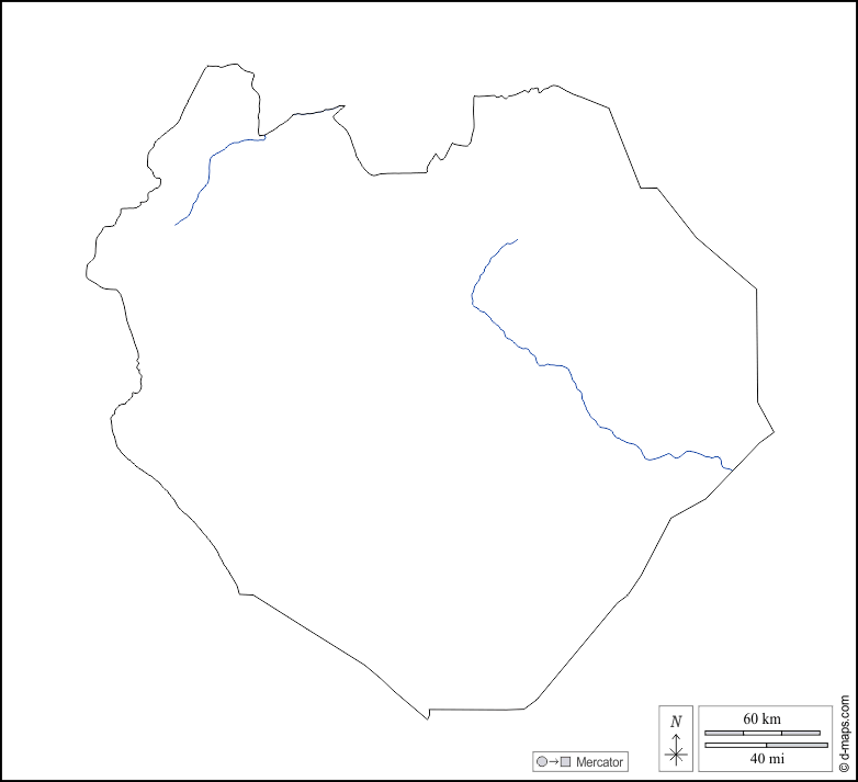 Dschanub Kurdufan : d-maps.com: Kostenlose Karten, kostenlose stumme Karte, kostenlose unausgefüllt Landkarte, kostenlose hochauflösende Umrisskarte : Umrisse, Hydrografie, weiß