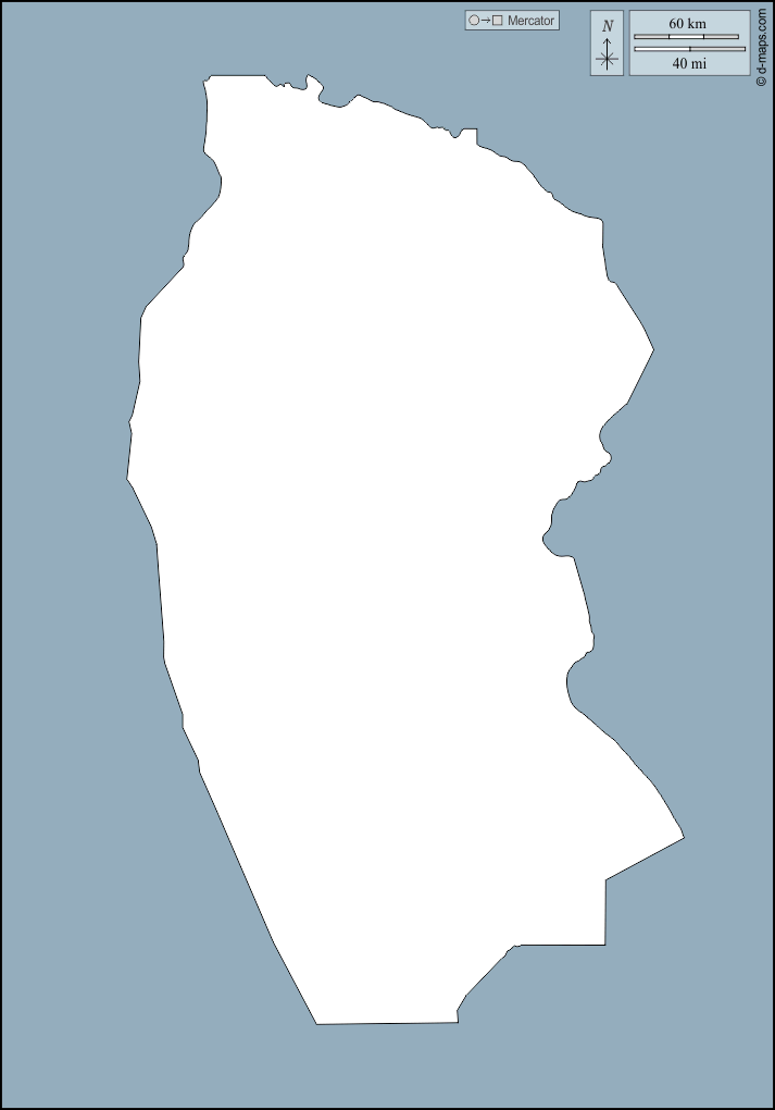 Kordofan Occidentale : d-maps.com: mappa gratuita, mappa muta gratuita, cartina muta gratuita : contorni