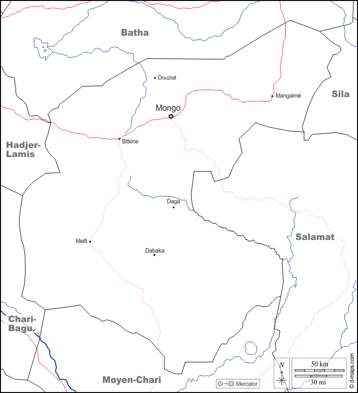 蓋拉區 : d-maps.com: 免费地图, 免费的空白地图, 免费的轮廓地图, 免费基地地图 : 边界, 水文学, 主要城市, 道路, 名称, 白