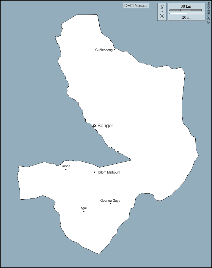 東凱比河區 : d-maps.com: 免费地图, 免费的空白地图, 免费的轮廓地图, 免费基地地图 : 大纲, 主要城市, 名称