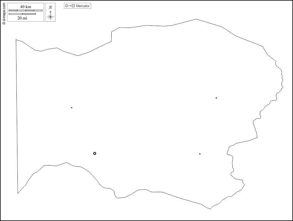 Wadi Fira : d-maps.com: Kostenlose Karten, kostenlose stumme Karte, kostenlose unausgefüllt Landkarte, kostenlose hochauflösende Umrisskarte : Umrisse, Wichtige Städte, weiß