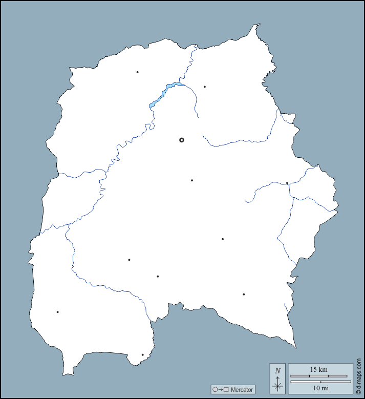Kef : d-maps.com: carte géographique gratuite, carte géographique muette gratuite, carte vierge gratuite, fond de carte gratuit, formats graphiques courants : contours, hydrographie, principales villes