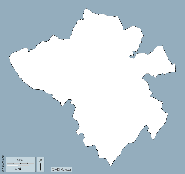 Manouba : d-maps.com: mappa gratuita, mappa muta gratuita, cartina muta gratuita : contorni