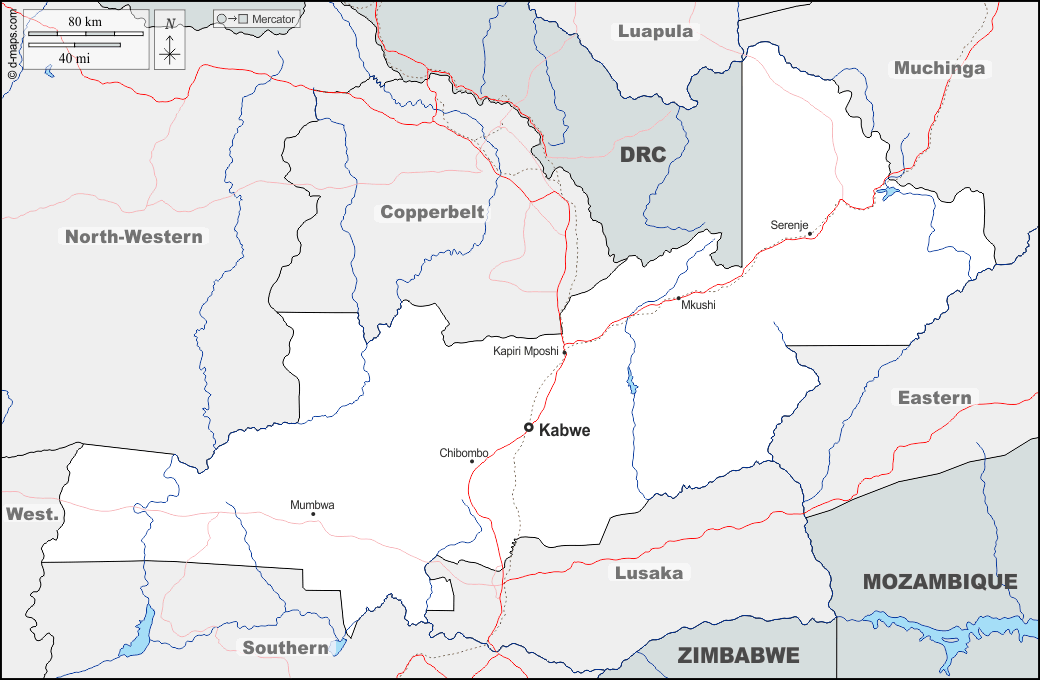 Centrale : d-maps.com: mappa gratuita, mappa muta gratuita, cartina muta gratuita : frontiere, idrografia, principali città, strade, nomi