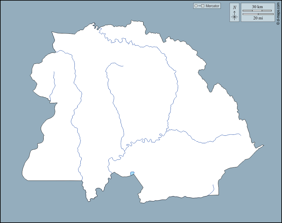 Copperbelt : d-maps.com: mapa livre, mapa em branco livre, mapa livre do esboço, mapa básico livre
 : contornos, hidrografia