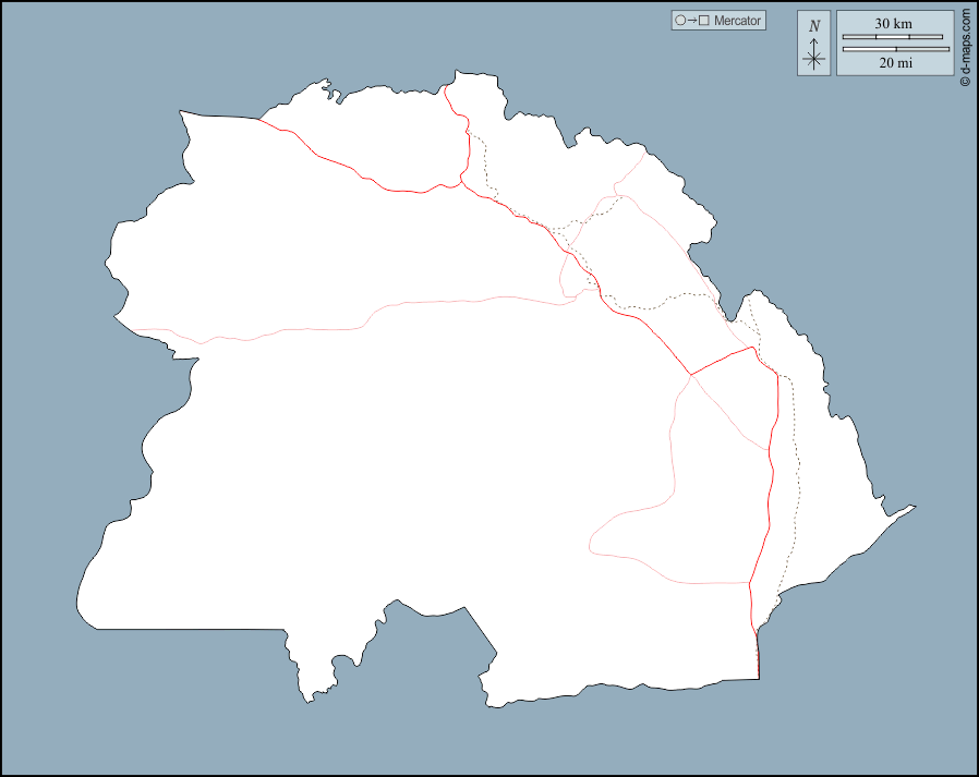 Copperbelt : d-maps.com: mapa livre, mapa em branco livre, mapa livre do esboço, mapa básico livre
 : contornos, estradas