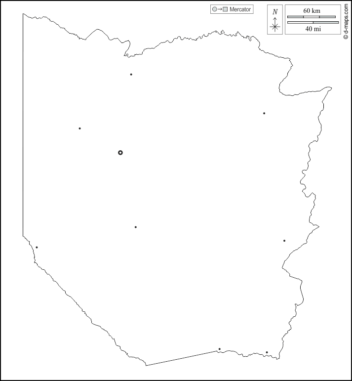 Occidental : d-maps.com: mapa gratuito, mapa mudo gratuito, mapa en blanco gratuito, plantilla de mapa : contornos, principales ciudades, blanco