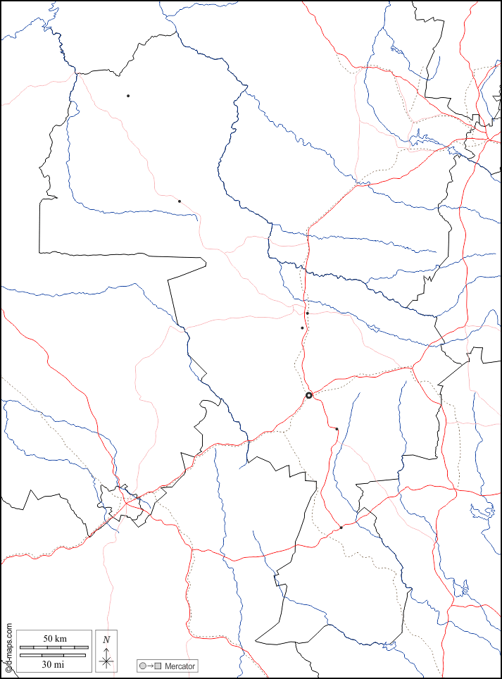 Midlands : d-maps.com: free map, free blank map, free outline map, free base map : boundaries, hydrography, main cities, roads, white