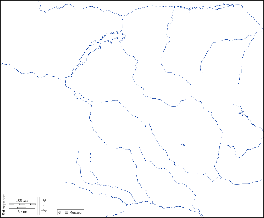 Zimbabue : d-maps.com: mapa gratuito, mapa mudo gratuito, mapa en blanco gratuito, plantilla de mapa : costas, hidrografía, blanco