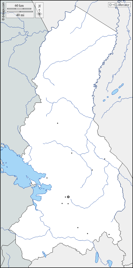 Dipartimento di La Paz : d-maps.com: mappa gratuita, mappa muta gratuita, cartina muta gratuita : frontiere, idrografia, principali città