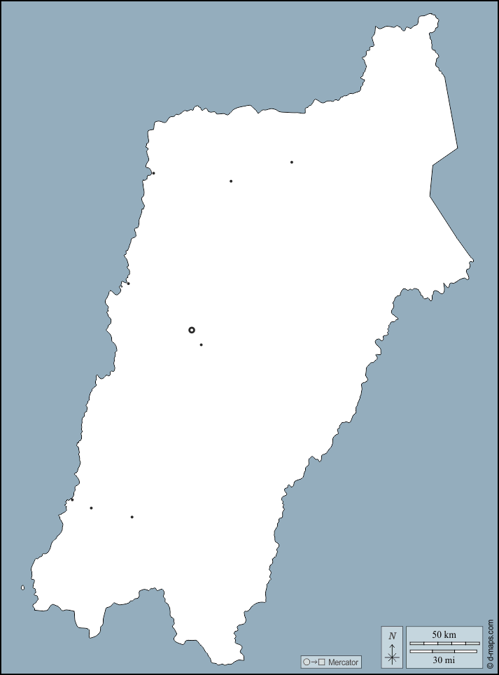 Atacama Region : d-maps.com: free map, free blank map, free outline map, free base map : outline, main cities