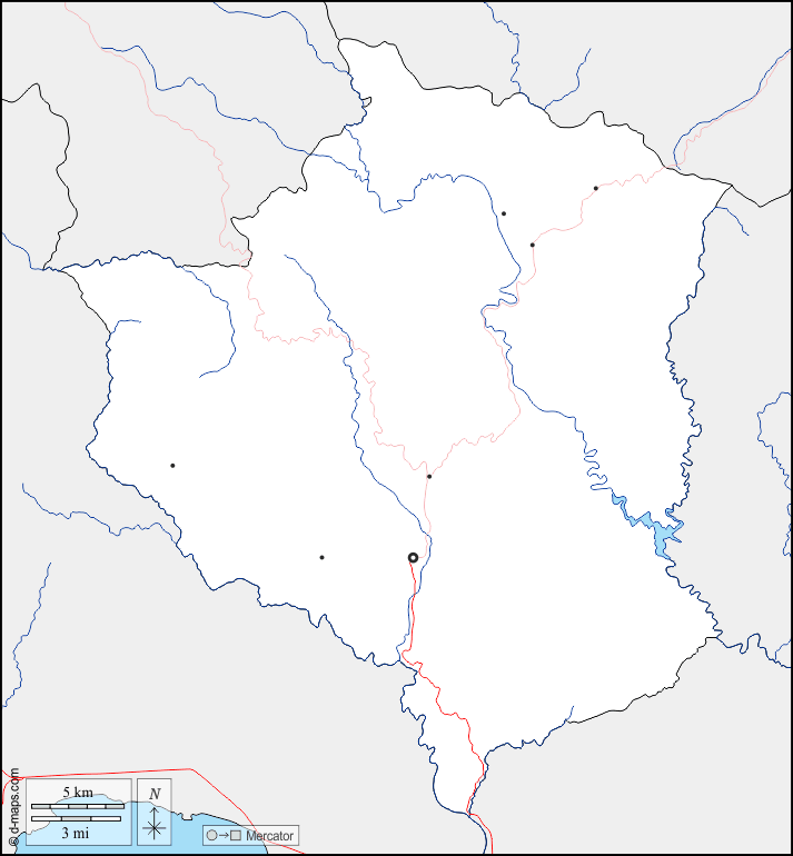 San José de Ocoa : d-maps.com: mappa gratuita, mappa muta gratuita, cartina muta gratuita : frontiere, idrografia, principali città, strade