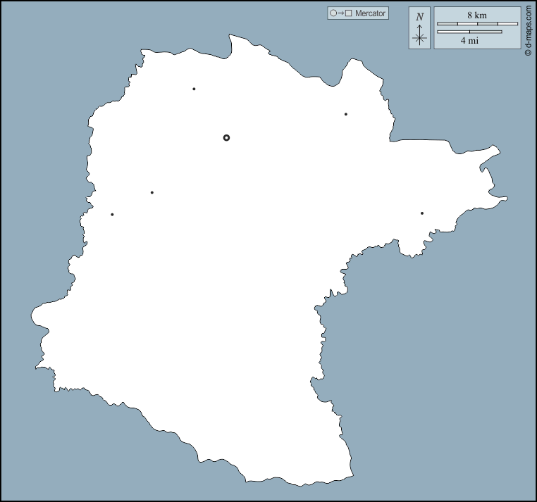 Santiago Rodríguez : d-maps.com: mappa gratuita, mappa muta gratuita, cartina muta gratuita : contorni, principali città