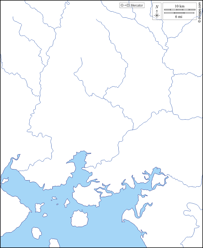 Valle : d-maps.com: Kostenlose Karten, kostenlose stumme Karte, kostenlose unausgefüllt Landkarte, kostenlose hochauflösende Umrisskarte : Küsten, Hydrografie