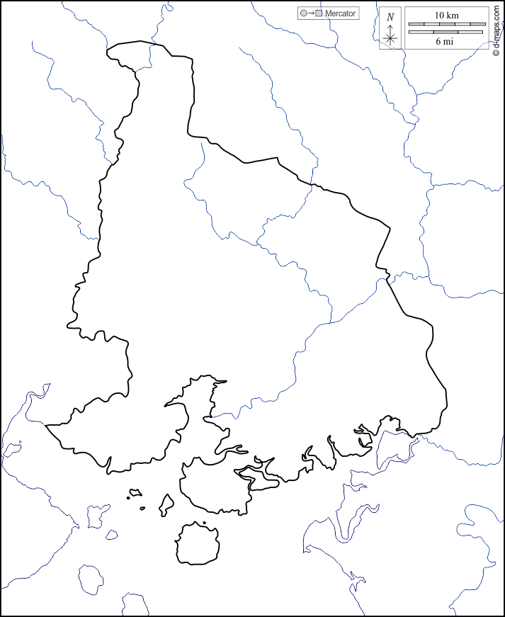 Valle : d-maps.com: Kostenlose Karten, kostenlose stumme Karte, kostenlose unausgefüllt Landkarte, kostenlose hochauflösende Umrisskarte : Küsten, Grenzen, Hydrografie, weiß