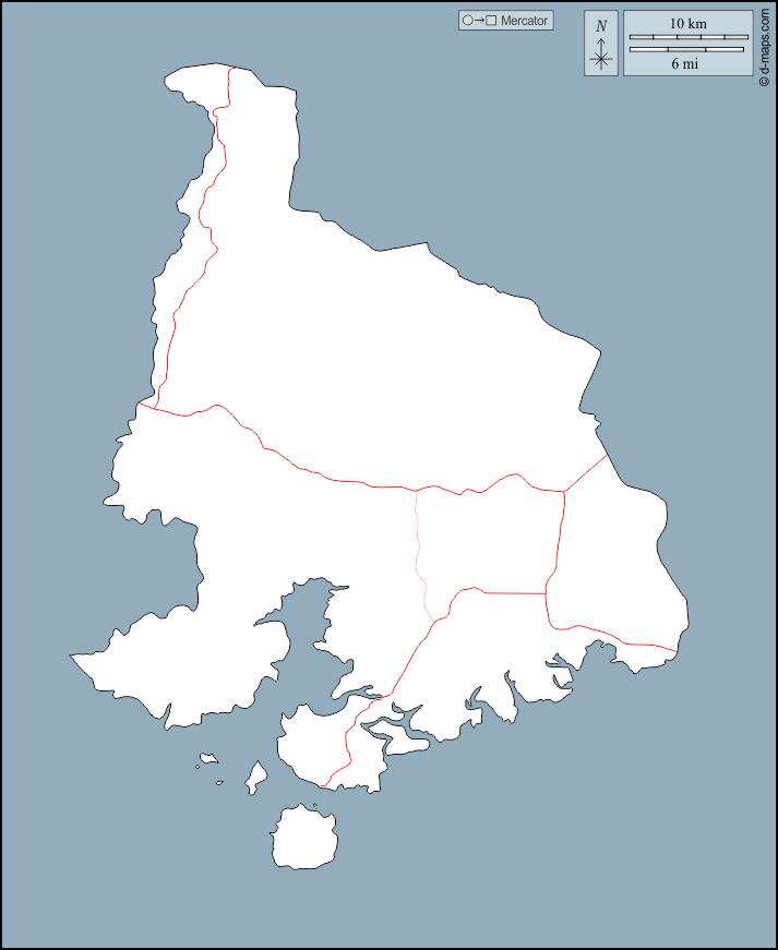 Dipartimento di Valle : d-maps.com: mappa gratuita, mappa muta gratuita, cartina muta gratuita : contorni, strade