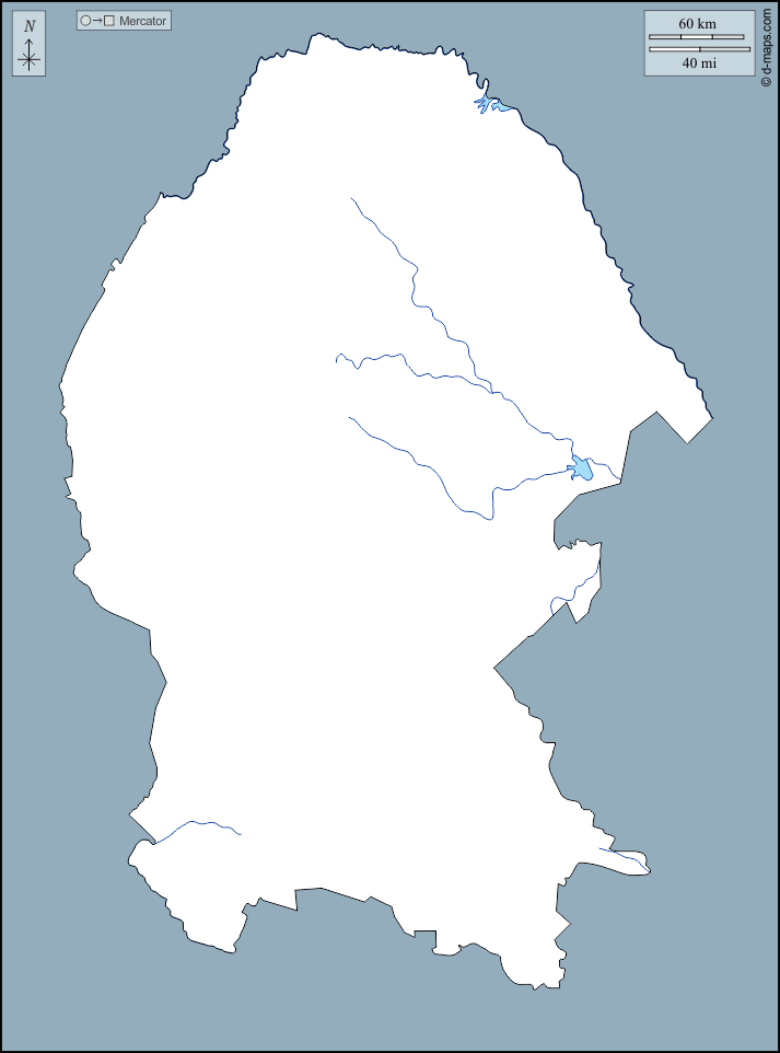 Coahuila : d-maps.com: Kostenlose Karten, kostenlose stumme Karte, kostenlose unausgefüllt Landkarte, kostenlose hochauflösende Umrisskarte : Umrisse, Hydrografie