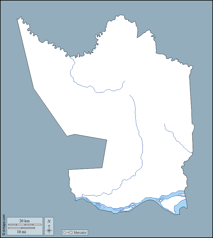 Misiones : d-maps.com: free map, free blank map, free outline map, free base map : outline, hydrography