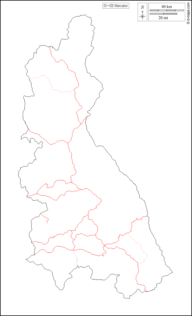 Cajamarca : d-maps.com: mappa gratuita, mappa muta gratuita, cartina muta gratuita : contorni, strade, bianco