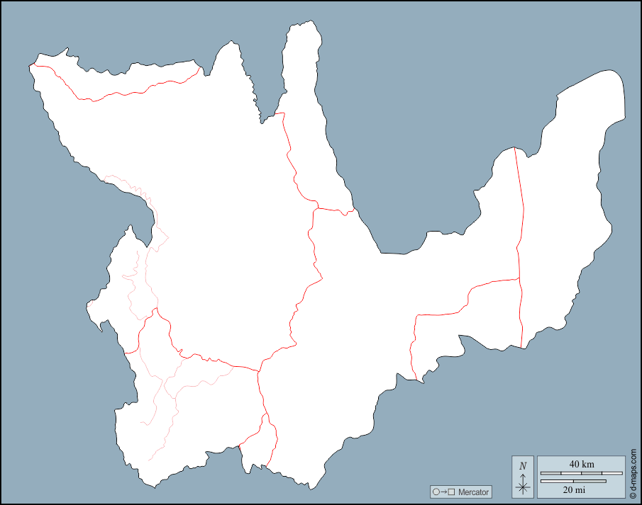 Huánuco : d-maps.com: mappa gratuita, mappa muta gratuita, cartina muta gratuita : contorni, strade