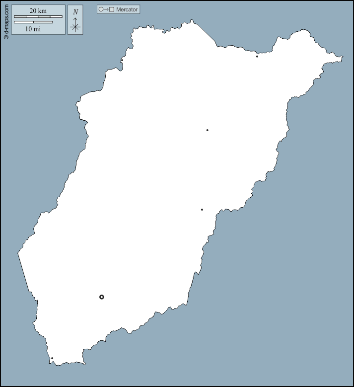 إدارة لافاليخا : خريطة مجانية, خريطة خاليه من الفراغ, خريطة الخطوط العريضة, خريطة القاعدة الحرة
 : الخطوط العريضة, المدن الرئيسية