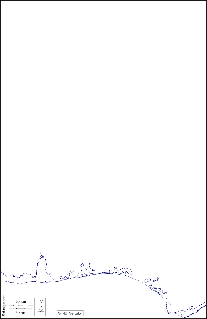 Alabama : d-maps.com: free map, free blank map, free outline map, free base map : coasts, white