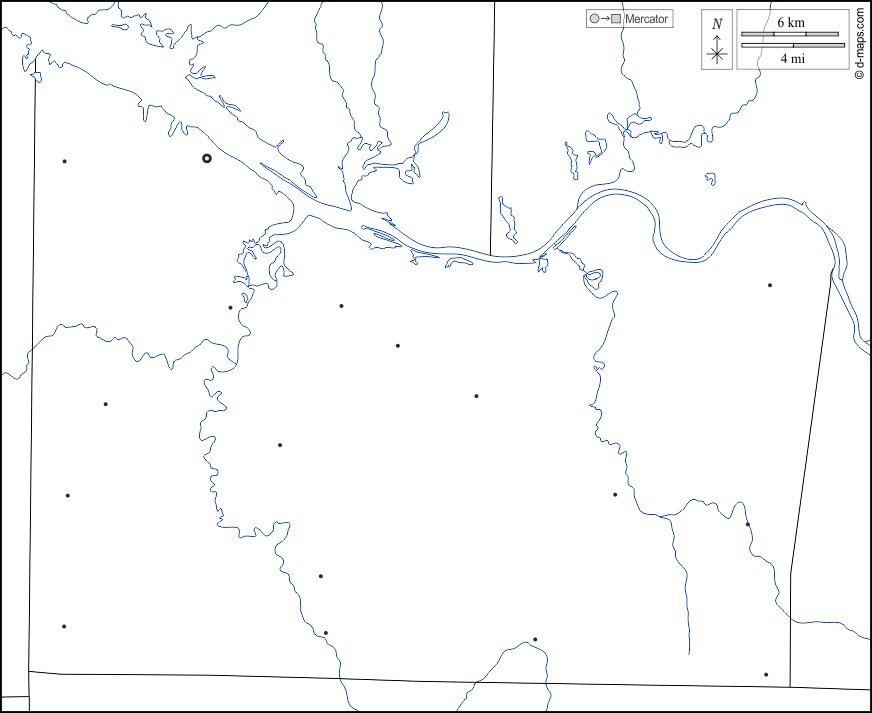 Contea di Morgan : d-maps.com: mappa gratuita, mappa muta gratuita, cartina muta gratuita : frontiere, idrografia, principali città, bianco