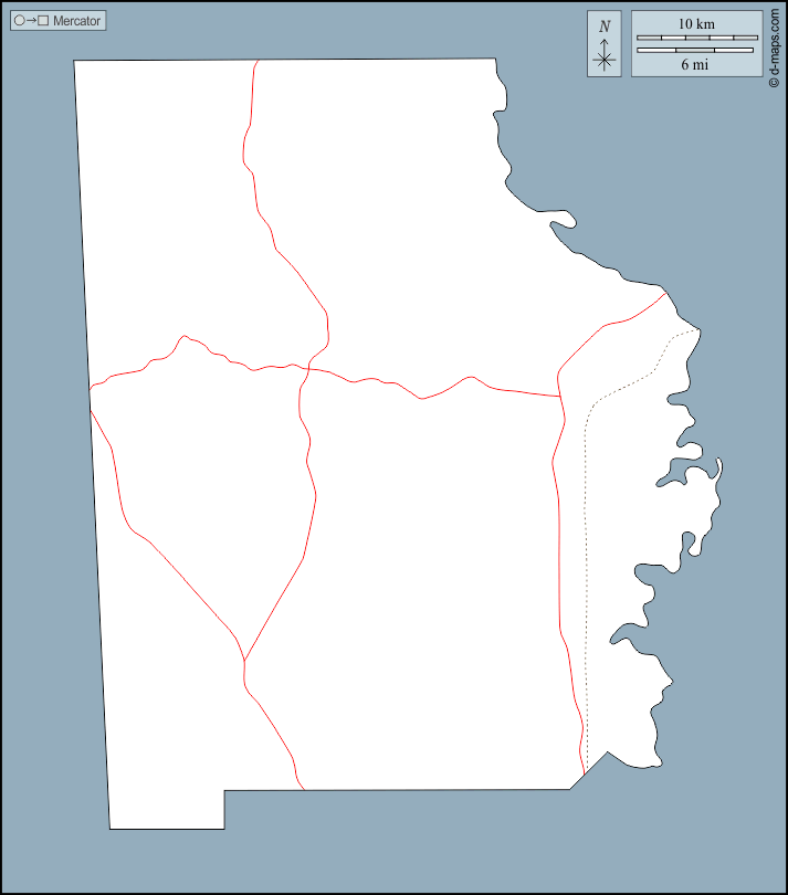 Contea di Washington : d-maps.com: mappa gratuita, mappa muta gratuita, cartina muta gratuita : contorni, strade