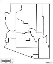 Arizona: Free maps, free blank maps, free outline maps, free base maps