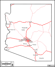 Arizona: Free maps, free blank maps, free outline maps, free base maps