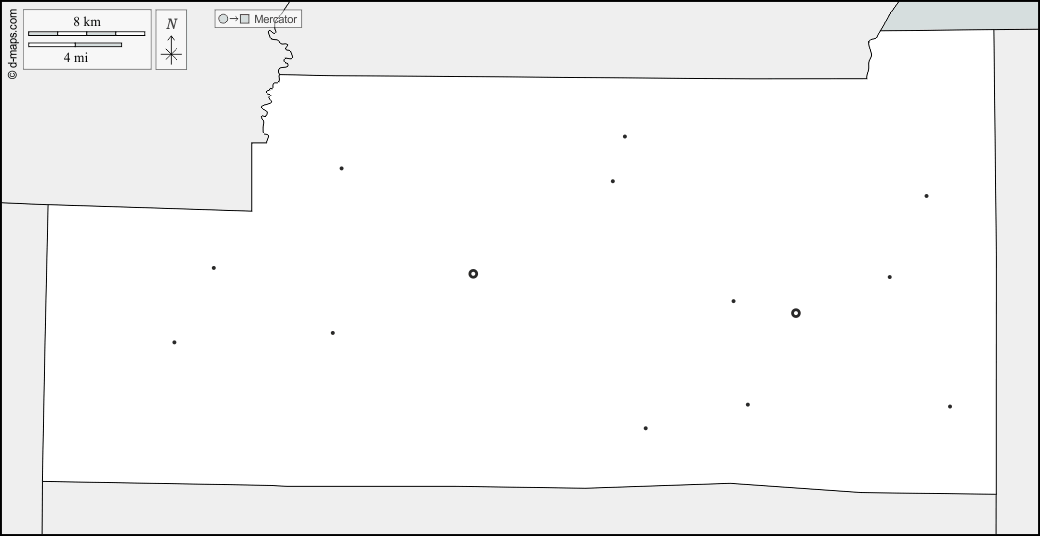 Contea di Craighead : d-maps.com: mappa gratuita, mappa muta gratuita, cartina muta gratuita : frontiere, principali città