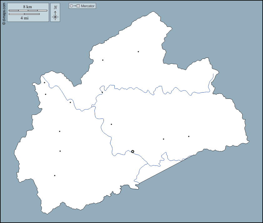 Madison County : d-maps.com: free map, free blank map, free outline map, free base map : outline, hydrography, main cities