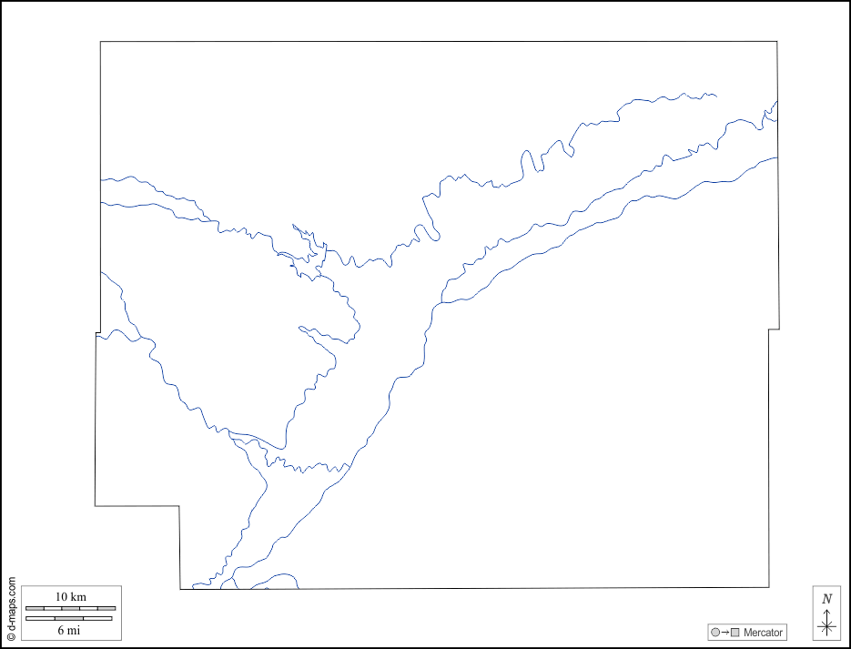 Logan County : d-maps.com: Kostenlose Karten, kostenlose stumme Karte, kostenlose unausgefüllt Landkarte, kostenlose hochauflösende Umrisskarte : Umrisse, Hydrografie, weiß