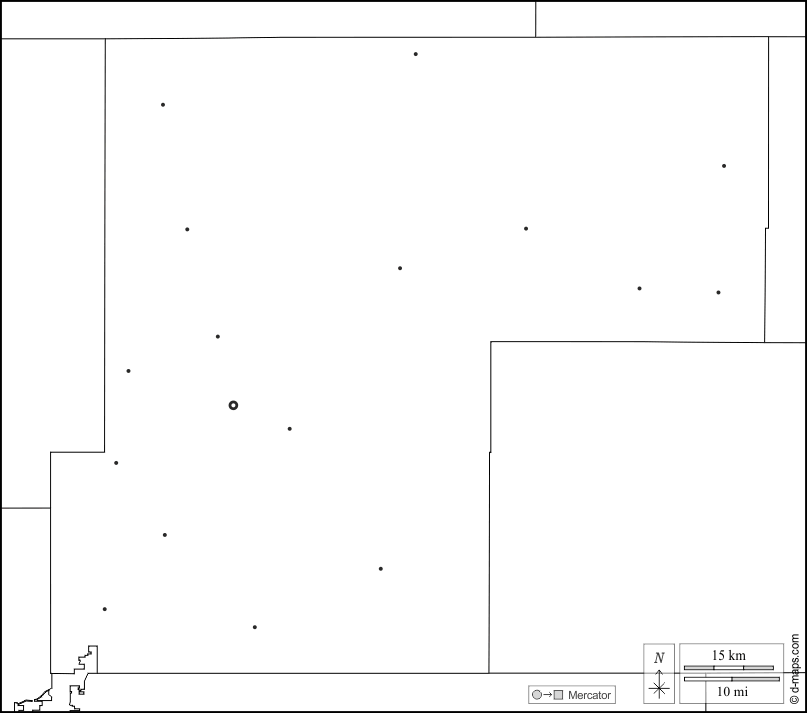 Contea di Weld : d-maps.com: mappa gratuita, mappa muta gratuita, cartina muta gratuita : frontiere, principali città, bianco