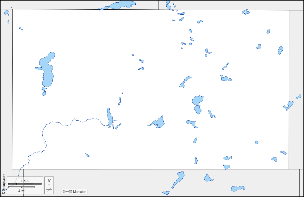 Contea di Logan : d-maps.com: mappa gratuita, mappa muta gratuita, cartina muta gratuita : frontiere, idrografia