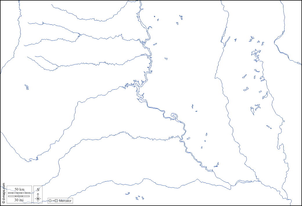 South Dakota : d-maps.com: Kostenlose Karten, kostenlose stumme Karte, kostenlose unausgefüllt Landkarte, kostenlose hochauflösende Umrisskarte : Hydrografie, weiß