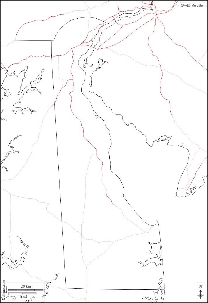 Delaware : d-maps.com: mapa gratuito, mapa mudo gratuito, mapa en blanco gratuito, plantilla de mapa : fronteras, carreteras, blanco