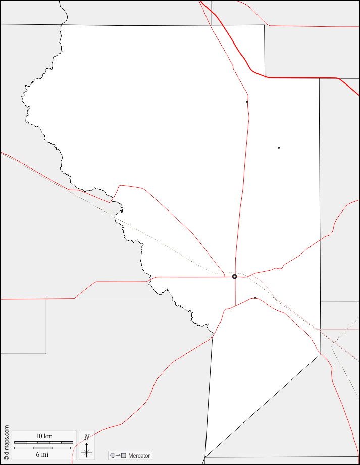 Contea di Okeechobee : d-maps.com: mappa gratuita, mappa muta gratuita, cartina muta gratuita : frontiere, principali città, strade