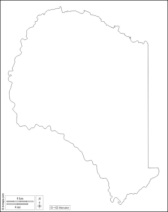 Contea di Suwannee : d-maps.com: mappa gratuita, mappa muta gratuita, cartina muta gratuita : contorni, bianco