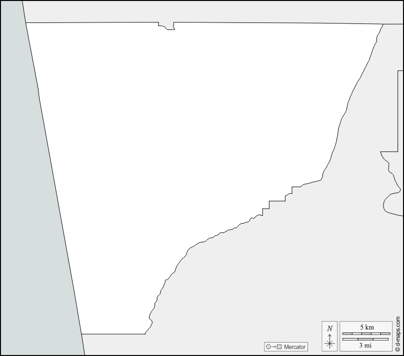 Contea di Chattooga : d-maps.com: mappa gratuita, mappa muta gratuita, cartina muta gratuita : frontiere
