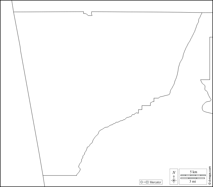 Contea di Chattooga : d-maps.com: mappa gratuita, mappa muta gratuita, cartina muta gratuita : frontiere, bianco