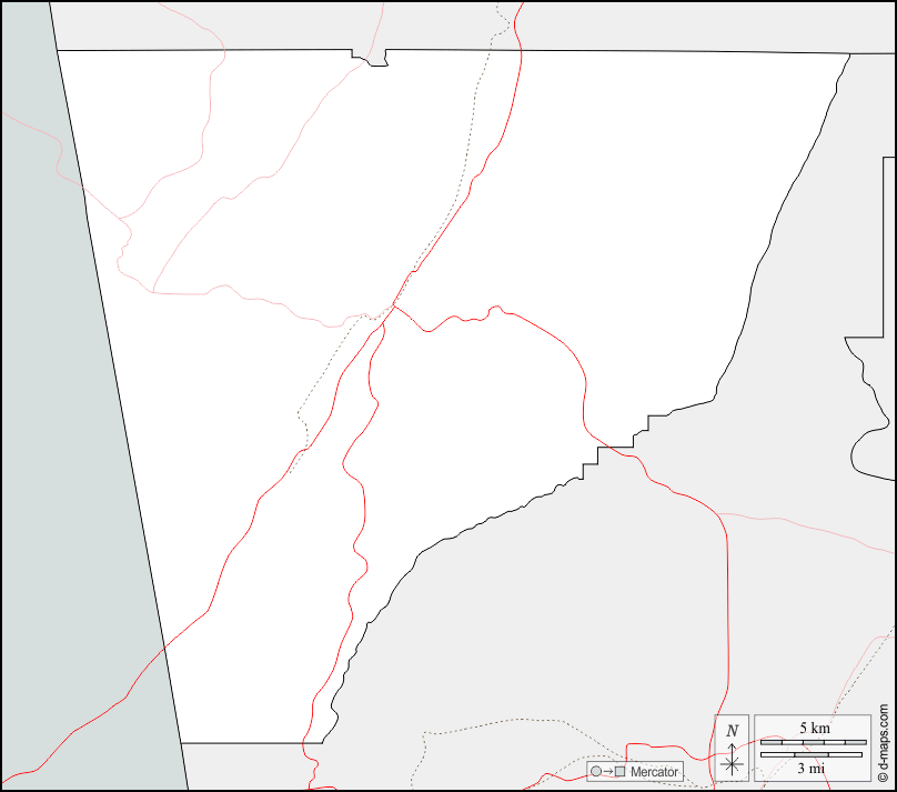 Contea di Chattooga : d-maps.com: mappa gratuita, mappa muta gratuita, cartina muta gratuita : frontiere, strade