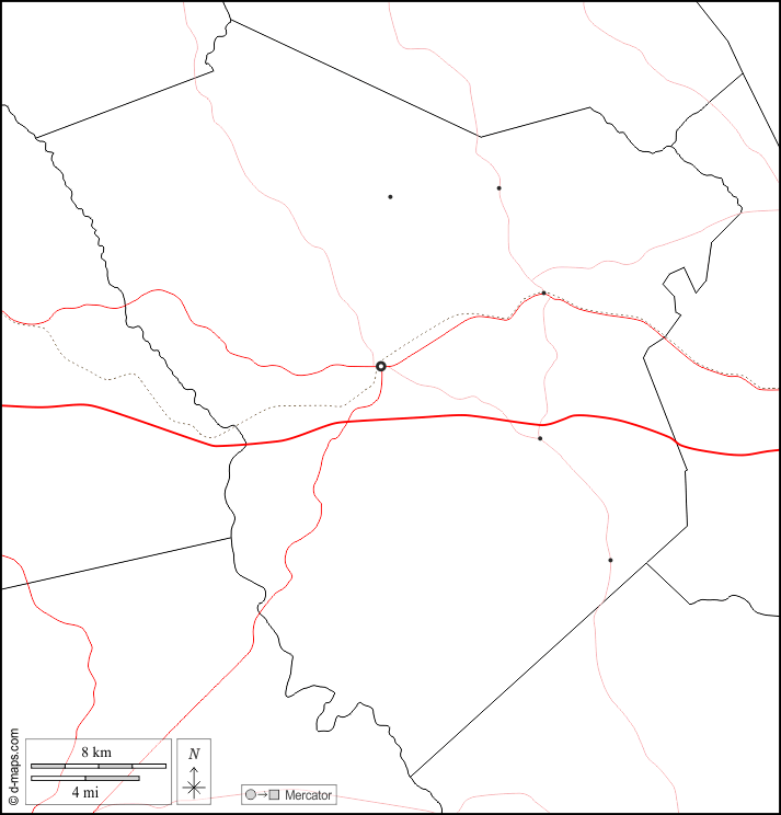Contea di Greene : d-maps.com: mappa gratuita, mappa muta gratuita, cartina muta gratuita : frontiere, principali città, strade, bianco