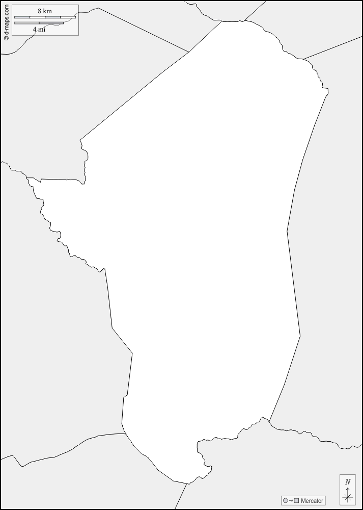 Contea di Jefferson : d-maps.com: mappa gratuita, mappa muta gratuita, cartina muta gratuita : frontiere