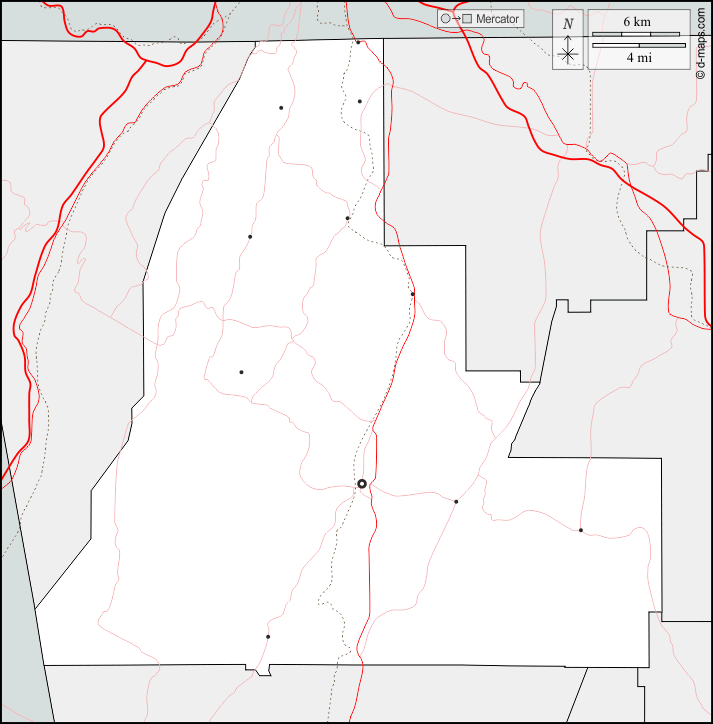 Contea di Walker : d-maps.com: mappa gratuita, mappa muta gratuita, cartina muta gratuita : frontiere, principali città, strade