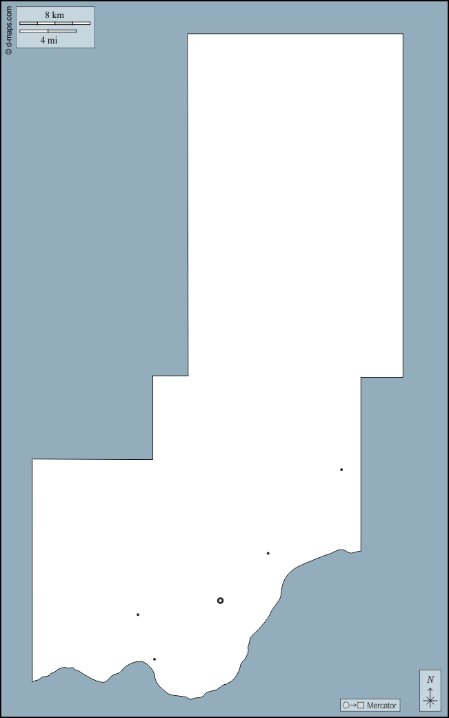 Condado de Minidoka : d-maps.com: mapa livre, mapa em branco livre, mapa livre do esboço, mapa básico livre
 : contornos, principais cidades